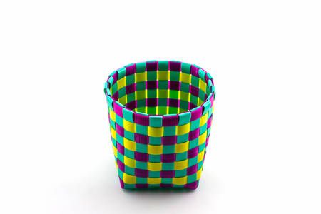 Color plastic basket on white background for home decoration,Hand craft work.
の写真素材
