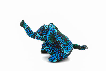 Artificial colorful of animal made from cloth on white background.の写真素材