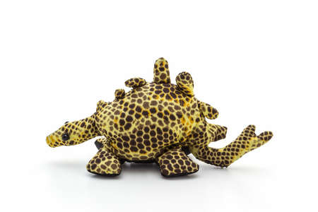 Artificial colorful of animal made from cloth on white background. の写真素材