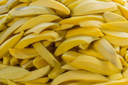 Preserved mango fruits Snack texture Background, Thai ancient dessert. の写真素材