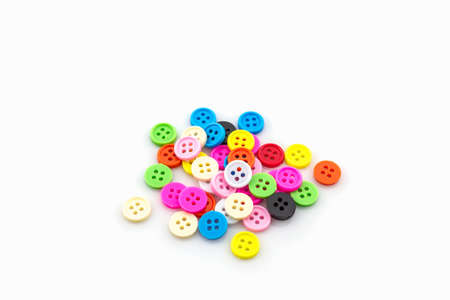 Group of Decorative Colorful Vintage Sewing Buttons.