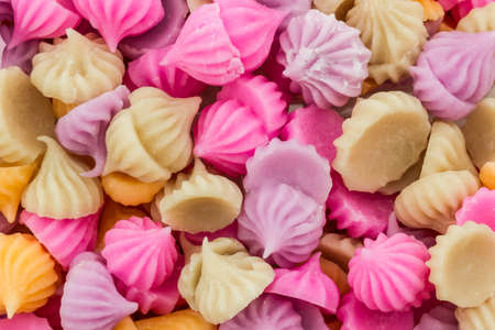 Ancient Thai sweet dessert " crispy sticky dumpling or a-Lua "(thai name). の写真素材