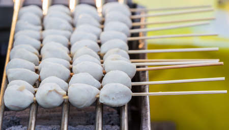 Appetizer meat ball on the stove.の写真素材