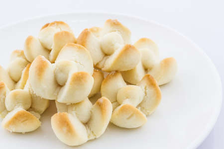 Ancient Thai sweet dessert,Lumduan Cookies, Traditional Thai Cookies.