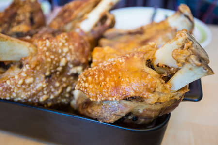 German Pork Hocks or Schweinshaxe famous food of germany.