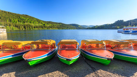 Lake Titisee Neustadt in the Black Forest. Germany.の写真素材