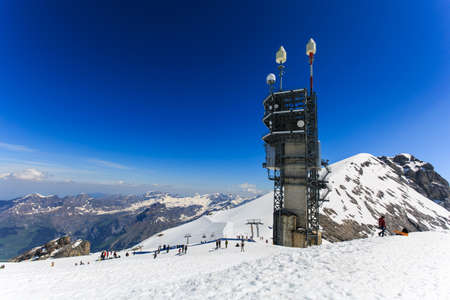 View from Mt. Titlis in Switzerland. The Titlis is a mountainis of the Uri Alps Engelberg, Switzerland.のeditorial素材