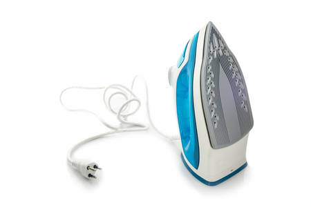 Steam iron on white background. Electrical iron.の写真素材