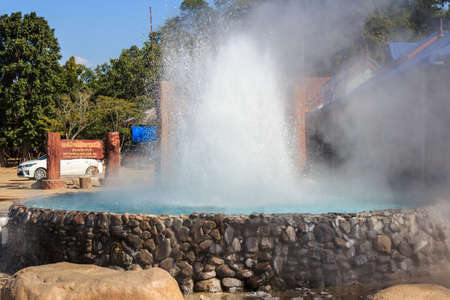 Mae Khachan Hot Spring at Mae Chedi, Chiang Rai, Thailand.の写真素材