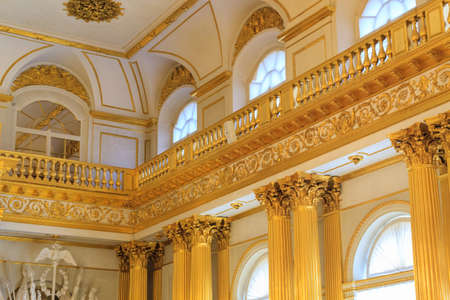 Saint Petersburg, Russia - May 3, 2018: Interior of State Hermitage in St.Petersburg, Russia. State Hermitage was founded in 1764. Now it is largest in Russia and one of largest museums.のeditorial素材