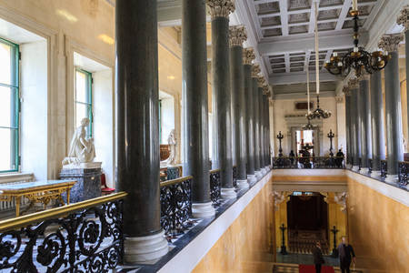 Saint Petersburg, Russia - May 3, 2018: Interior of State Hermitage in St.Petersburg, Russia. State Hermitage was founded in 1764. Now it is largest in Russia and one of largest museums.のeditorial素材
