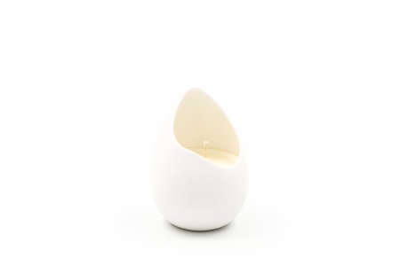 Beautiful candle for spa on white background.の写真素材