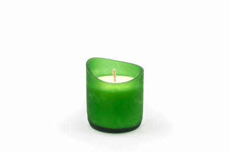 Beautiful candle for spa on white background.の写真素材