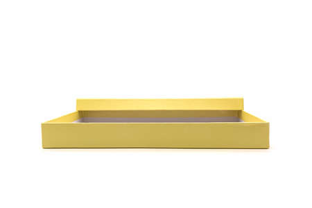 Golden square box on the whiteの写真素材