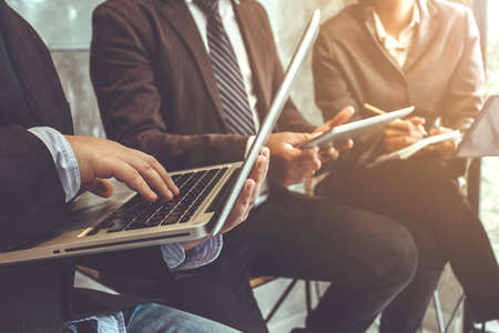 Business people meeting at working with financial reportsの写真素材