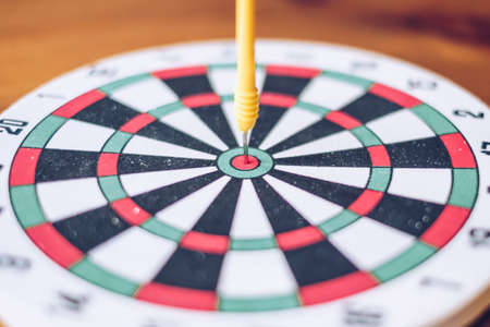 Dart at the center of the target. Concept and planning to reach goals.の写真素材