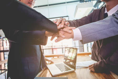 business team to cooperate in the work in the enterprise.の写真素材