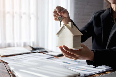Real estate business and trading house and land.の写真素材