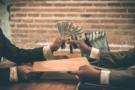 à¸ºBribery of public officials. Bribery officer.の写真素材
