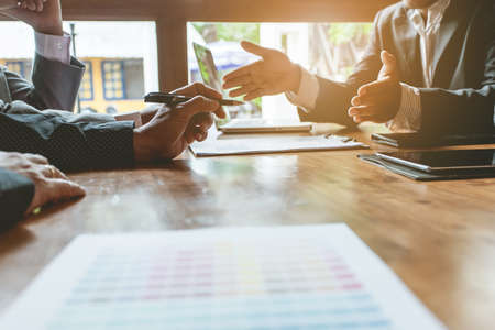 Business people meeting at working with financial reportsの写真素材