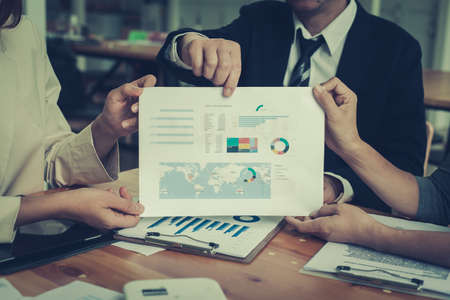 Business people meeting at working with financial reportsの写真素材