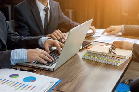 Business people meeting at working with financial reportsの写真素材