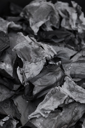 Ashes from paper burnedの写真素材