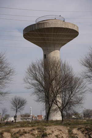 Water tower in the city of Dnepropetrovskの写真素材