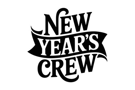 New Year's card in black and white. Lettering. Vector illustration.のイラスト素材