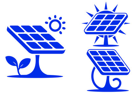 solar energy icon, solar panel icon, solar energy icon vectorのイラスト素材