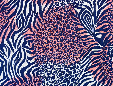texture of print fabric striped leopard for backgroundの写真素材