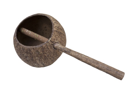 A large spoon with a long handle, used for taking liquid out of a containerの写真素材