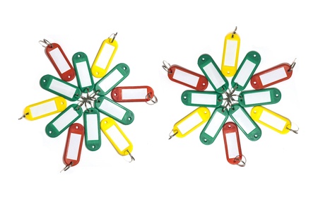 House key with blank labelの写真素材