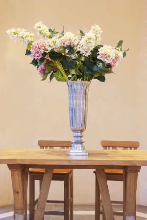 Bunch of  flowers inside ceramicl vaseの写真素材