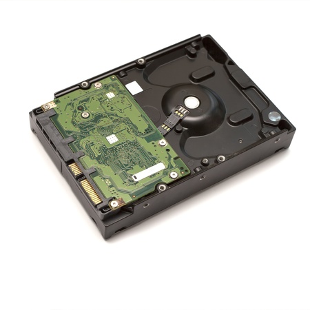 harddisk drive  isolated on white backgroundの写真素材