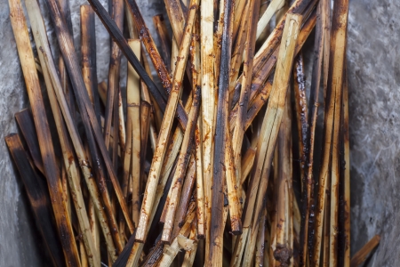 Bamboo small ship firewoodの写真素材