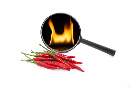 red  chili peppers are very hot の写真素材