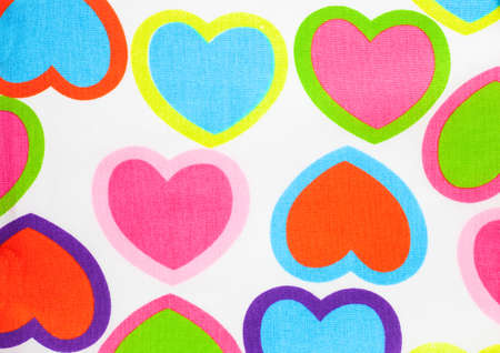 Heart cloth background with fabric texture, 