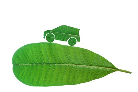 green city car with green conceptの写真素材