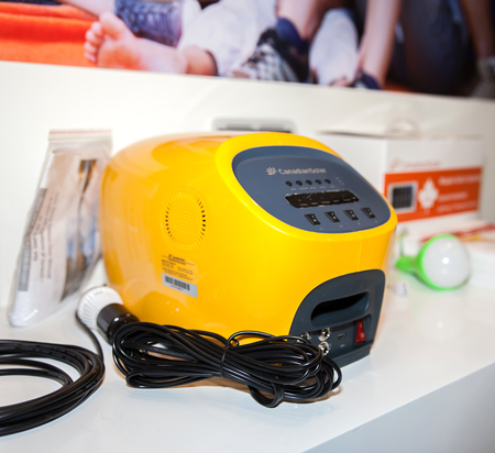 BANGKOK - JUNE 4   Mini electric control box for solar at Renewable Energy Environmental Technology on June 4,2014 in BITEC ,Bangkok,Thailand のeditorial素材