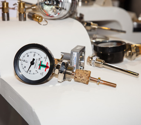 BANGKOK - JUNE 4 : Termomiter at Renewable Energy Environmental Technology on June 4,2014 
in BITEC ,Bangkok, Thailand.のeditorial素材