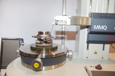 BANGKOK - JUNE 22 :Manual alignment and measuring tool at 
Manufacturing Expo 2014 on June 22,2014 ,Bangkok, Thailand.のeditorial素材