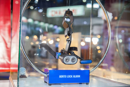 JUNE 19  Anti-theft vehicle display at IPIEx EXPO   2014 on June 19,2014 in BITEC ,Bangkok, Thailand...
