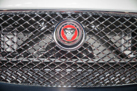 BANGKOK - AUGUST 16 :Jaquar logo display at Big Motor Sale 2014 on Aug 16,2014 in BITEC ,Bangkok, Thailand.のeditorial素材