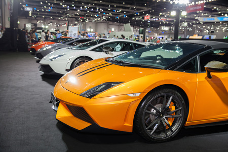 BANGKOK - AUGUST 16 :Lomborghini on display at Big Motor Sale 2014 on Aug 16,2014 in BITEC...