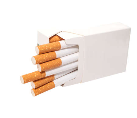 cigarette pack on isolateの写真素材