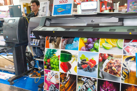 BANGKOK - SEPTEMBER 27 :HP L360 printer machines at GASMA PRINT 2014 on Sep 27,2014 in BITEC ,Bangkok, Thailand.のeditorial素材