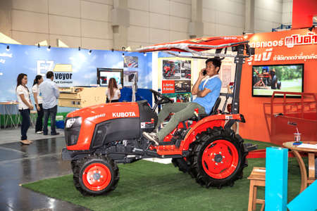 BANGKOK - SEPTEMBER 27 :New tractor at Thailand International Logistic Fair 2014 on Sep 27,2014 in BITEC ,Bangkok, Thailand.のeditorial素材