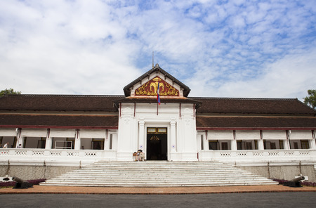 LUANG PRABANG, LAO - OCTOBER 22:Facade of royal palace in Luang Prabang, on OCTOBER 22, 2014 in Luang Prabang, Laos.のeditorial素材