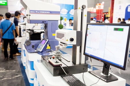 BANGKOK - NOVEMBER 22 :Measuring instrument for quality inspection display at METALEX 2014 on Nov 22,2014 in BITEC ,Bangkok, Thailand.のeditorial素材